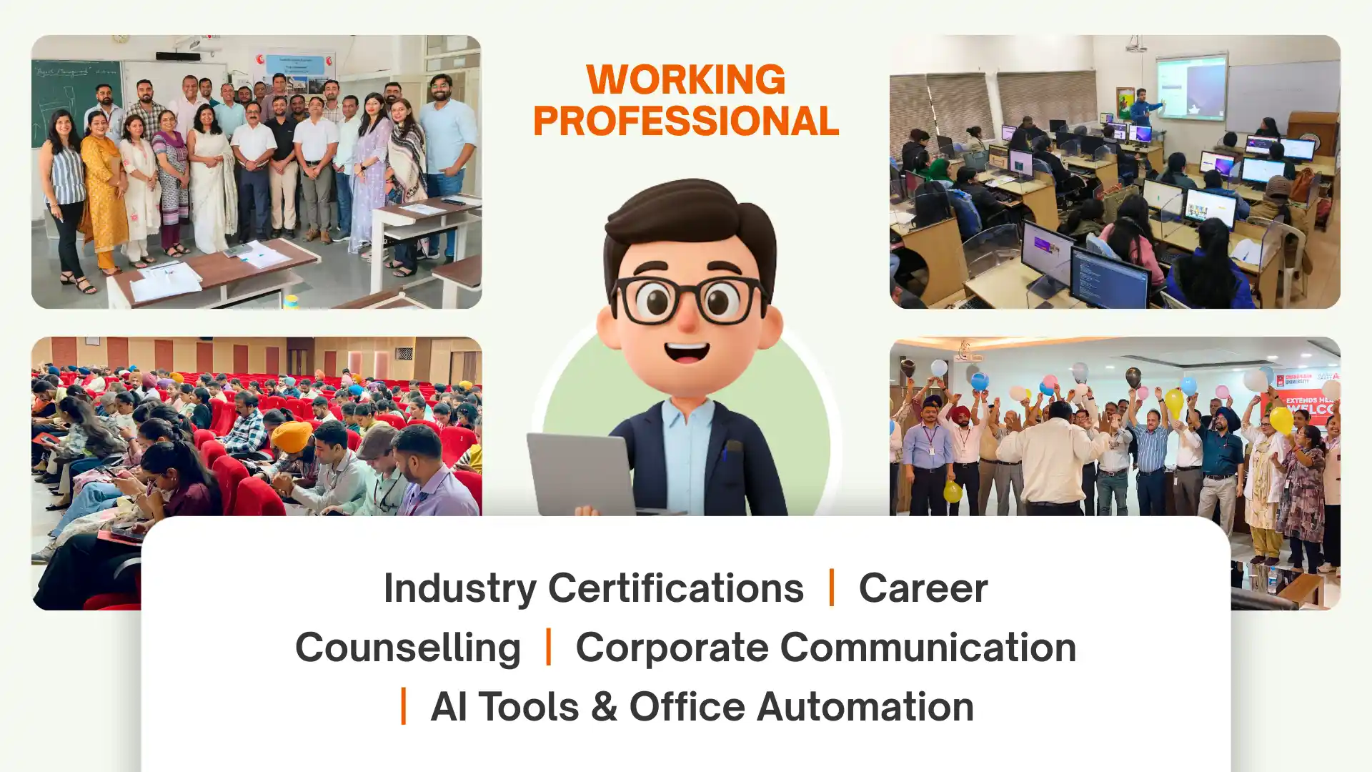 TalentGro global services for professionals — large audience training session