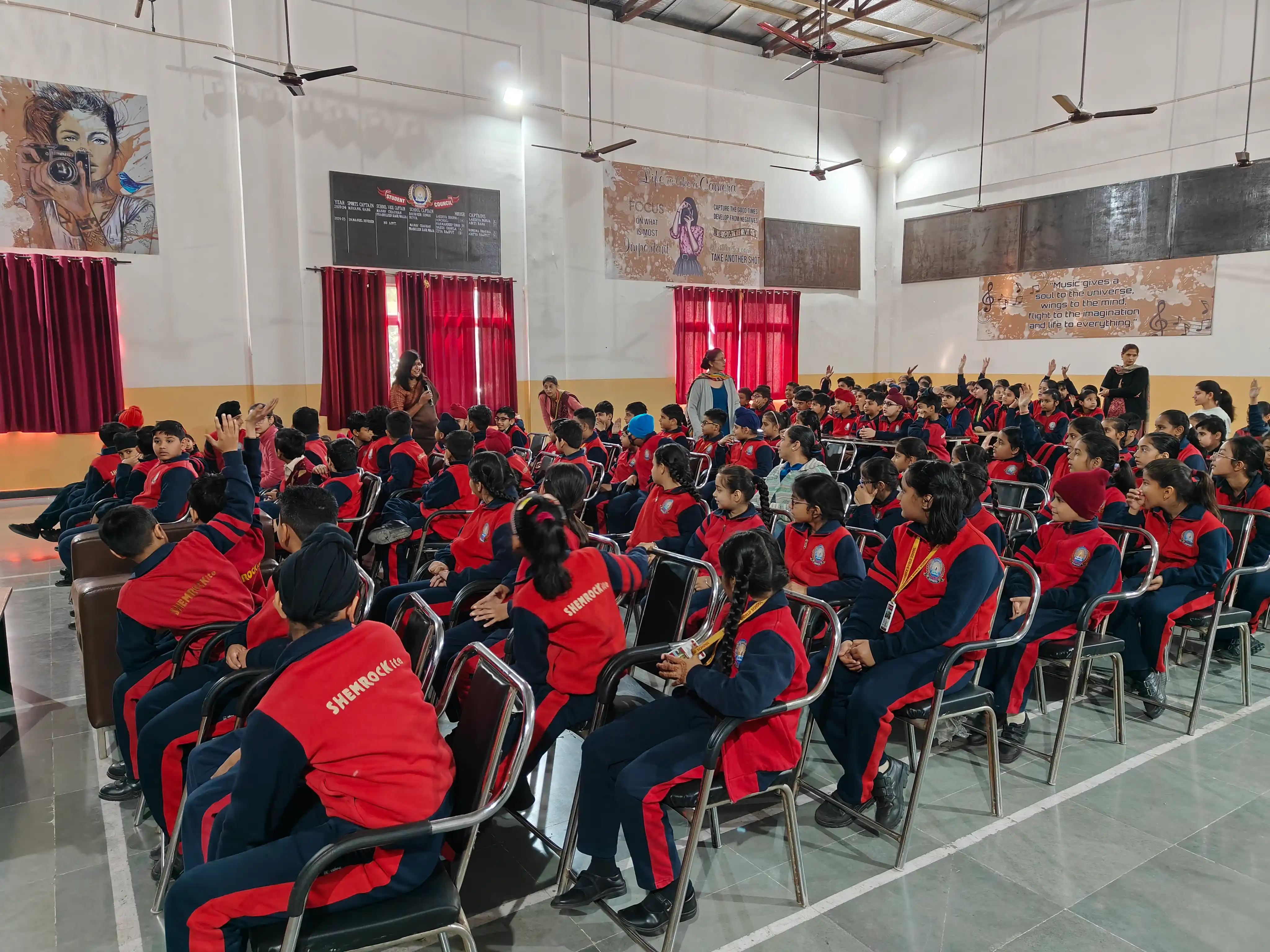 School students attentively participating in TalentGro career orientation program