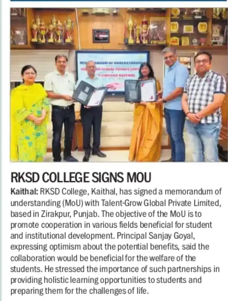 TalentGro Global MOU signing news coverage