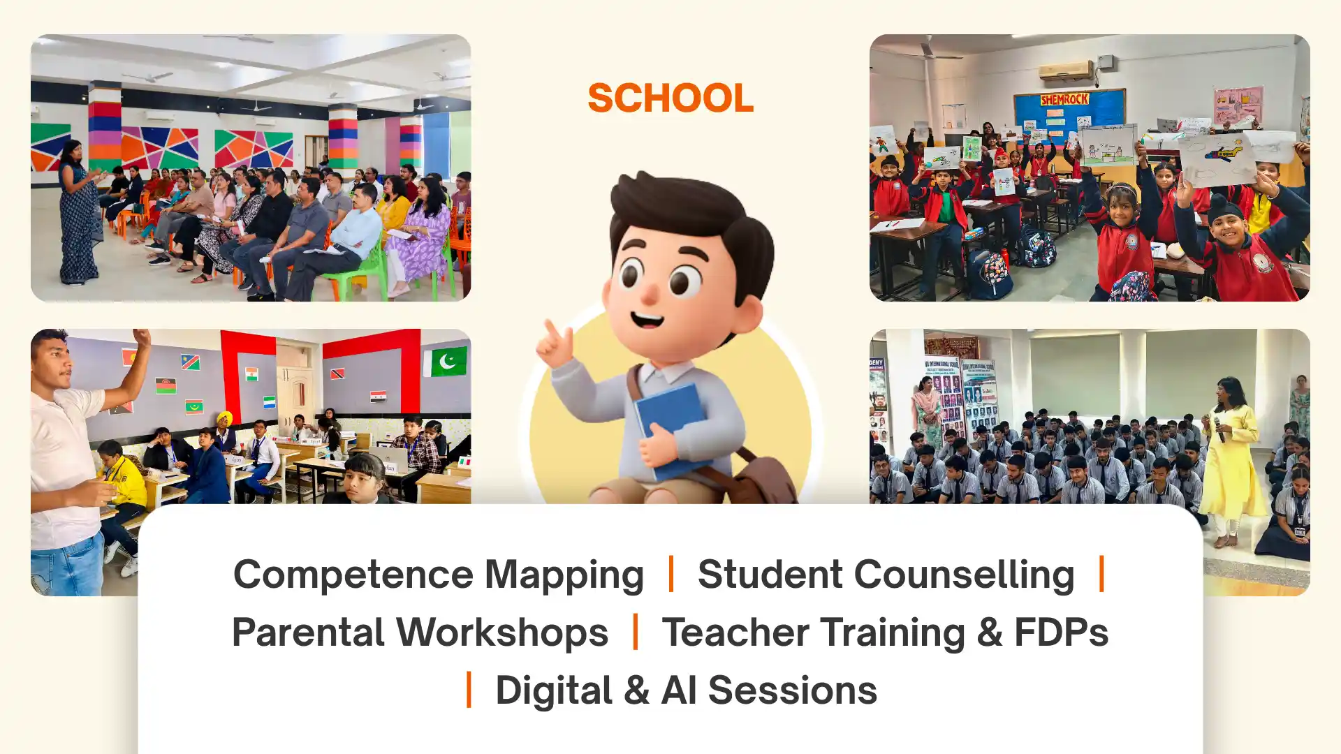 TalentGro global services for schools — students and teachers in real sessions