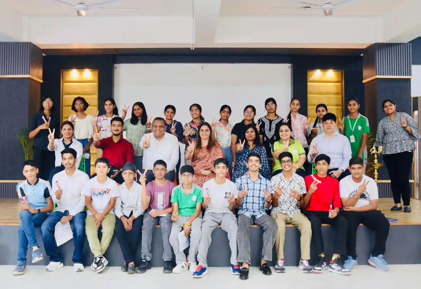 TalentGro expert delivering a live session in a school auditorium
